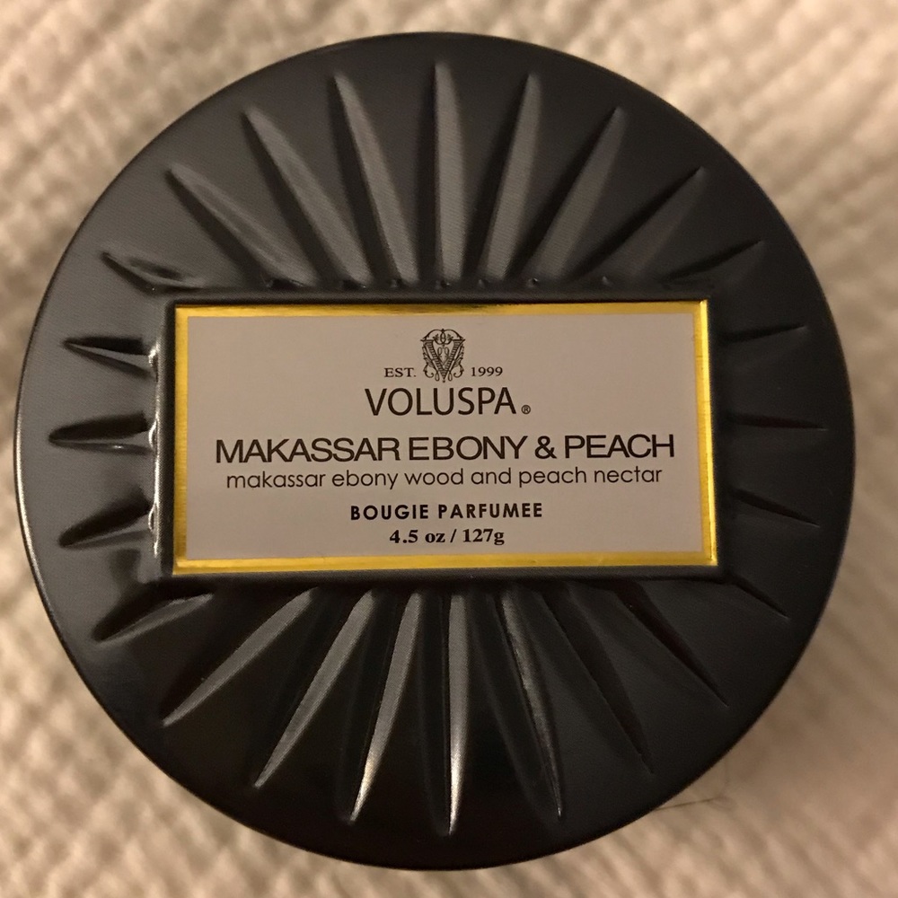VOLUSPA - Makassar Ebony & Peach Candle